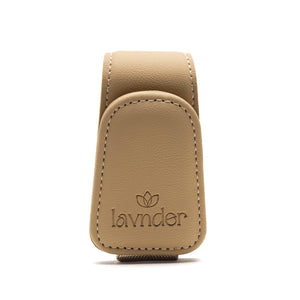 Lavnder Clip Sunglasses Holder - Beige